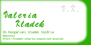 valeria kladek business card