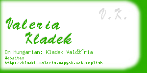 valeria kladek business card